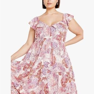 Blushing Beauty Maxi Dress - blush - City Chic